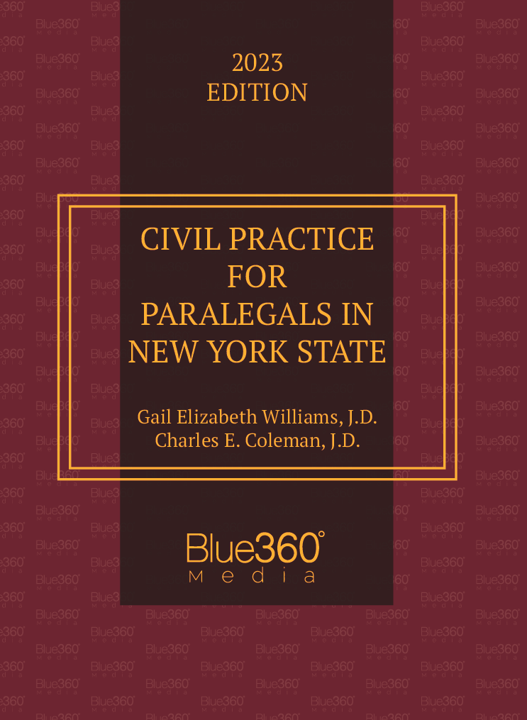 Civil Practice for Paralegals of New York State - 2023 Edition