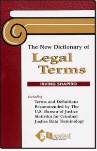 New Dictionary Of Legal Terms